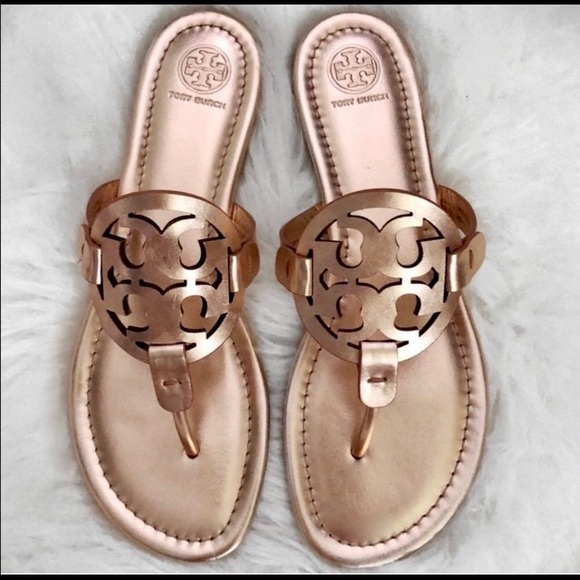 Tory Burch Miller Rose Gold Sandals 